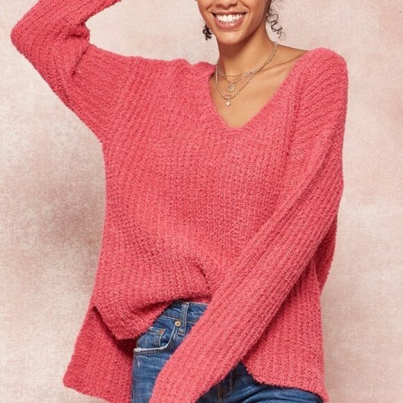 Relaxed fit Ultra Spft sweater pink - Picture 1 of 5